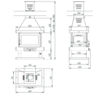 Chimenea de Leña Central C-104 13kW - Imagen 3