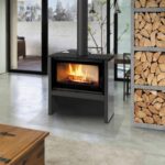 Estufa de leña JUNO 12 kW panel negro - Imagen 2