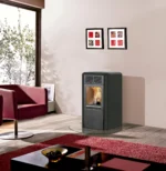 Estufa de pellets canalizable INNOFIRE Chip Plus 8 kW gris - Imagen 2