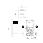 Hidroestufa de pellet estanca FREEPOINT Tesis 16.2 kW burdeos - Imagen 4