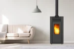 Estufa de pellet Eco ORPHÉE 8 kw negro - Imagen 2