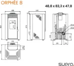 Estufa de pellet Eco ORPHÉE 8 kw negro - Imagen 4
