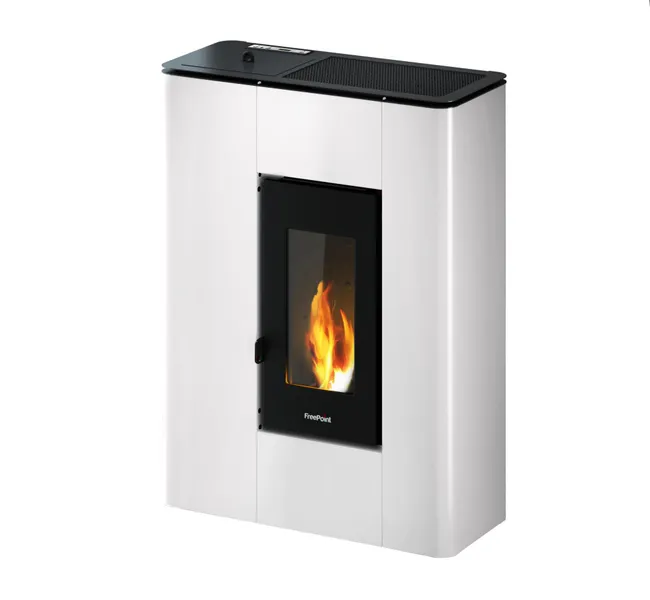 1828663.webp Estufa de pellet FREEPOINT Atrium 5 kW Blanca - Imagen 1