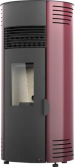 Estufa de pellet canalizable REDPOD Indie 9 kW roja - Imagen 5