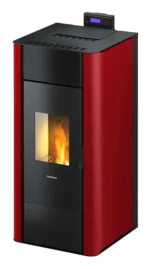 Hidroestufa de pellet estanca FREEPOINT Tesis 16.2 kW burdeos - Imagen 3