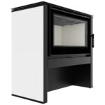 Estufa de leña JUNO 12 kW panel blanco