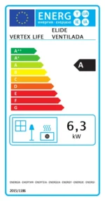 Estufa de leña Ventilada Elide 7,79 kw - Imagen 3