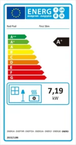 Estufa de pellet canalizable REDPOD First Advance Slim 8 kW burdeos - Imagen 6