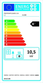 Estufa de pellet FREEPOINT Globe 10,5 kW blanco - Imagen 7