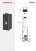 Estufa de pellet Amaranto burdeos de 9kW - Imagen 4