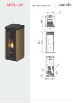 Estufa de pellet Freepoint Steel 9 Wifi dorada de 9kW - Imagen 4