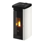 Estufa de pellet Freepoint Steel 9 Wifi blanca de 9kW