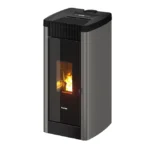 Estufa de pellet Freepoint Steel 9 Wifi titanium de 9kW