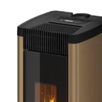 Estufa de pellet Freepoint Steel 9 Wifi dorada de 9kW - Imagen 2