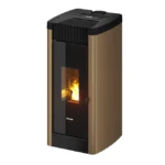 Estufa de pellet Freepoint Steel 9 Wifi dorada de 9kW