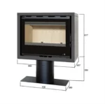 Estufa de leña con pie Classic TERMOFOC INSERT Vision SL-180VPIED 14kW - Imagen 4