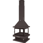 Chimenea de Leña Central C-204 K 13kW cristal Serigrafiado en Puertas