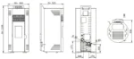 Estufa de pellet canalizable REDPOD Indie 9 kW roja - Imagen 7
