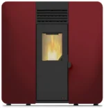 Estufa de pellet canalizable REDPOD First Advance Slim 8 kW burdeos - Imagen 3