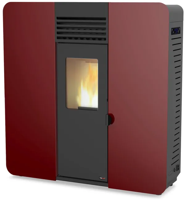 3171131.webp Estufa de pellet canalizable REDPOD First Advance Slim 8 kW burdeos - Imagen 1