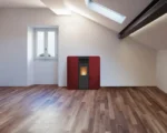 Estufa de pellet canalizable REDPOD First Advance Slim 8 kW burdeos - Imagen 2