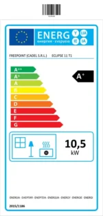 Estufa de pellet canalizable FREEPOINT Eclipse 10.5 kW moka - Imagen 3