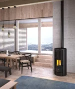 Estufa de pellet FREEPOINT Breeze WiFi 8.67 kW negra - Imagen 2
