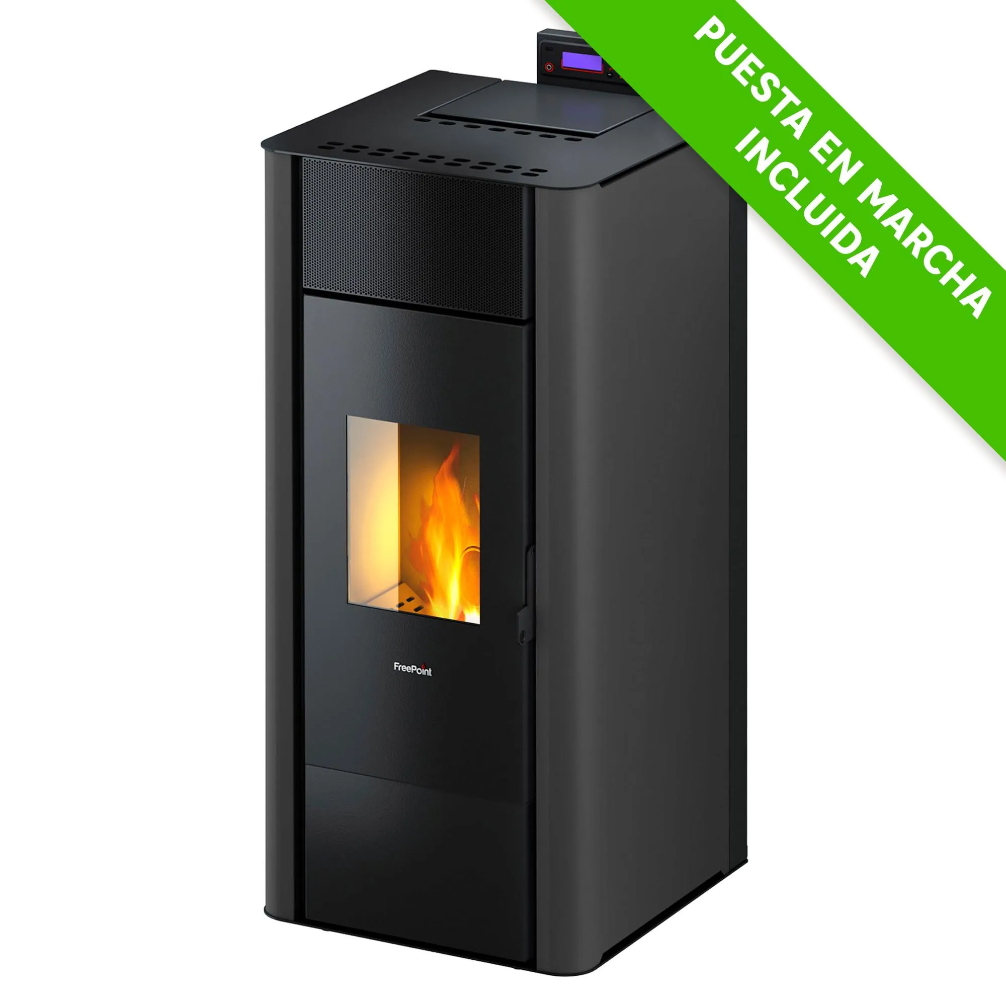 3790574.webp Hidroestufa de pellet estanca FREEPOINT Tesis 16.2 kW antracita - Imagen 1