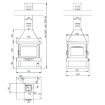 Chimenea de Leña Central C-204 13kW - Imagen 3