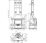 Chimenea de Leña de Rincón C-200 R 13,8 kW - Imagen 3