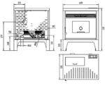 Estufa de Pellets Aire Frontal BP-170K 11,5 kW Negro - Imagen 3