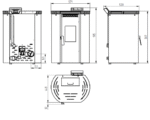Estufa de Pellets BP-100 C 9,8 kW Blanco - Imagen 3