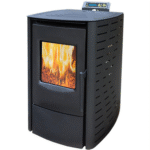 Estufa de pellets Nemaxx P6 en acero negro con mando a distancia – 6kW ECO-Mode