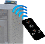 Estufa de pellets Nemaxx P6 en acero negro con mando a distancia – 6kW ECO-Mode - Imagen 7