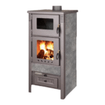 Estufa de leña TAURUS + horno gris