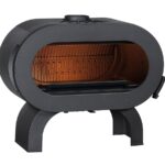 Estufa de leña INVICTA Fifty sobre arco antracita, 10 kW