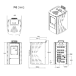 Estufa de pellets Nemaxx P6 en acero negro con mando a distancia – 6kW ECO-Mode - Imagen 9