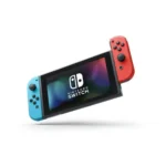 Consola Nintendo Switch con un Joy-Con rojo neón y un Joy-Con azul neón - Imagen 3