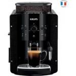 KRUPS YY8125FD Máquina de café en grano, Molinillo de café en grano, Cafetera espresso, Capuchino, Fabricado en Francia, Essential, Negro