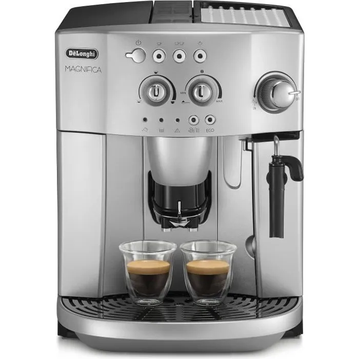 machine-expresso-automatique-avec-broyeur-magnific.webp Cafetera espresso automática con molinillo Magnifica – DELONGHI ESAM4200.S Plata - Imagen 1